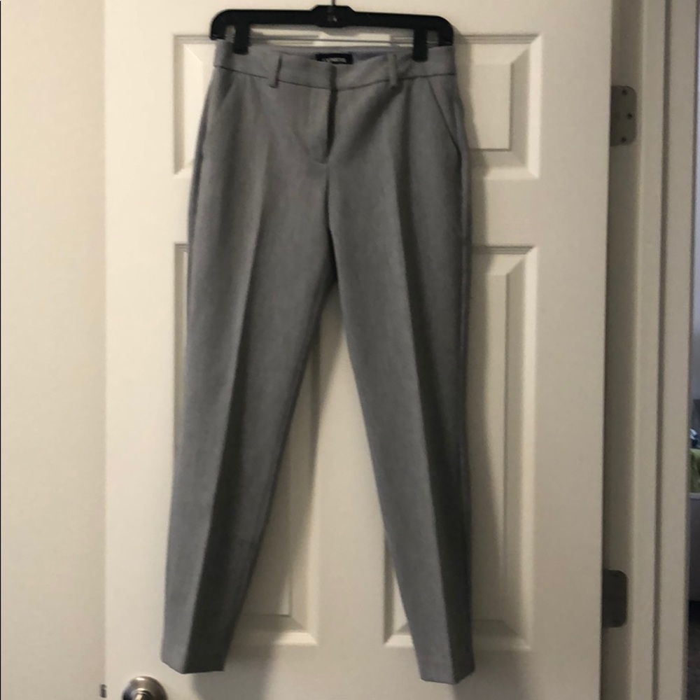 Gray crop dress pants